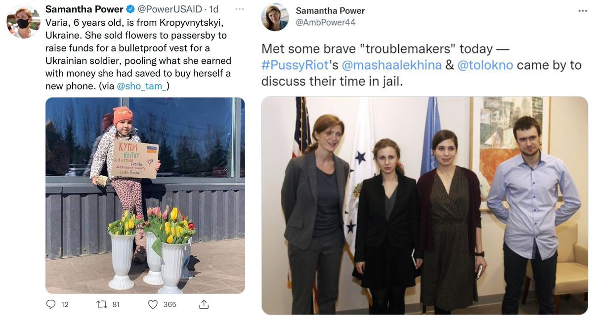 MID_RF's tweet photo. #Мнение М.В.Захаровой

💬  Экс-постпред США при ООН, ныне глава пресловутого USAID Саманта Пауэр раскручивала в ООН ВИА Pussy Riot, а теперь взялась за несовершеннолетних на Украине. 

❗ В искренность подобного уже давно никто не верит

Читайте полностью:
https://t.co/KKAZ1k0SoX https://t.co/Wk5Zy7LdYl