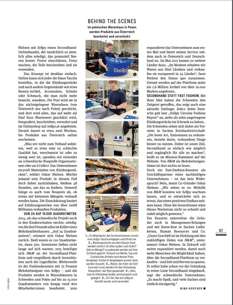 „Mit dem Ausmisten daheim ist es so eine Sache: Was, wenn sich darum jemand für uns kümmern würde?“ 👖🙅‍♀️
Danke <a href="/WomanMagazine/">Woman Magazine</a> für den tollen Artikel &amp; Blick hinter die Kulissen - hat viel Spaß gemacht! 💙 <a href="/SellpySE/">Sellpy</a>