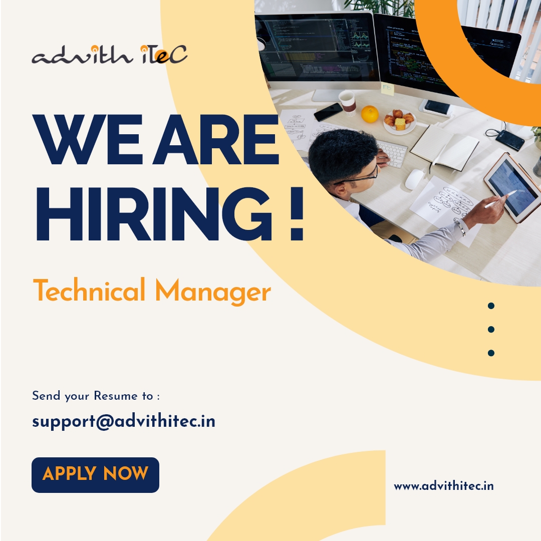 AdvithItec's tweet photo. We are hiring for Technical Manager.
To know the details and to apply : https://t.co/iA6NtlVC5m

#hiring #recruitment #technicalrecruiter #technicalmanager #techlead #java #fintech #fintechjobs #advithitec https://t.co/XCX4VQbfpH