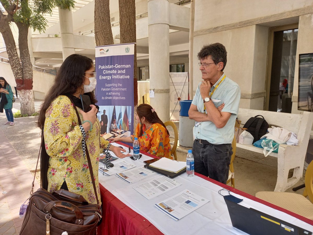It was wonderful to interact with students & professionals at the 🇵🇰🇩🇪 #ClimateAndEnergy Initiative booth & to hear their diverse ideas & experiences. We are looking forward to many such interactions in the future. #IBAKarachi #DevelopmentDiscourses #DevelopmentCritiques