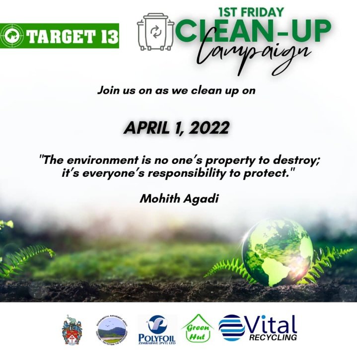 Target_13_'s tweet photo. If you haven't made #cleanup Friday plans, you still have a bit of time to find a campaign to join within your locality .Let us work together to maintain clean and safe environments #nolittering #KeepOurCitiesClean #keepbyoclean https://t.co/qfUBUdTsP0