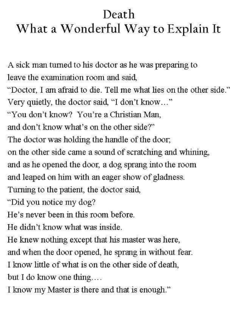 JerusalemJones's tweet photo. Death, What a Wonderful Way to Explain It https://t.co/SXqgJIYfAd https://t.co/7xJakhKwei