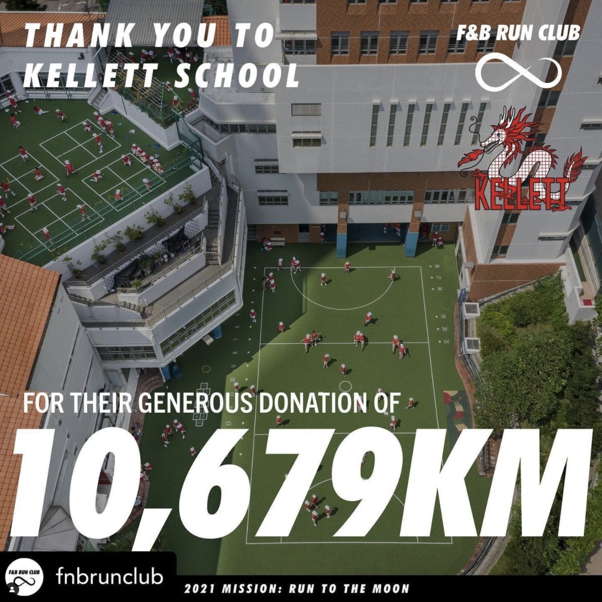 KellettSchool's tweet photo. We are so proud of our @KellettSenior students and staff for running a total of over 10k kilometres for the #KellettKilometreChallenge. 

We are equally as proud to be able to pledge those KMs for F&amp;B Run Clubs challenge #RunToTheMoon. https://t.co/mciSEu069V
