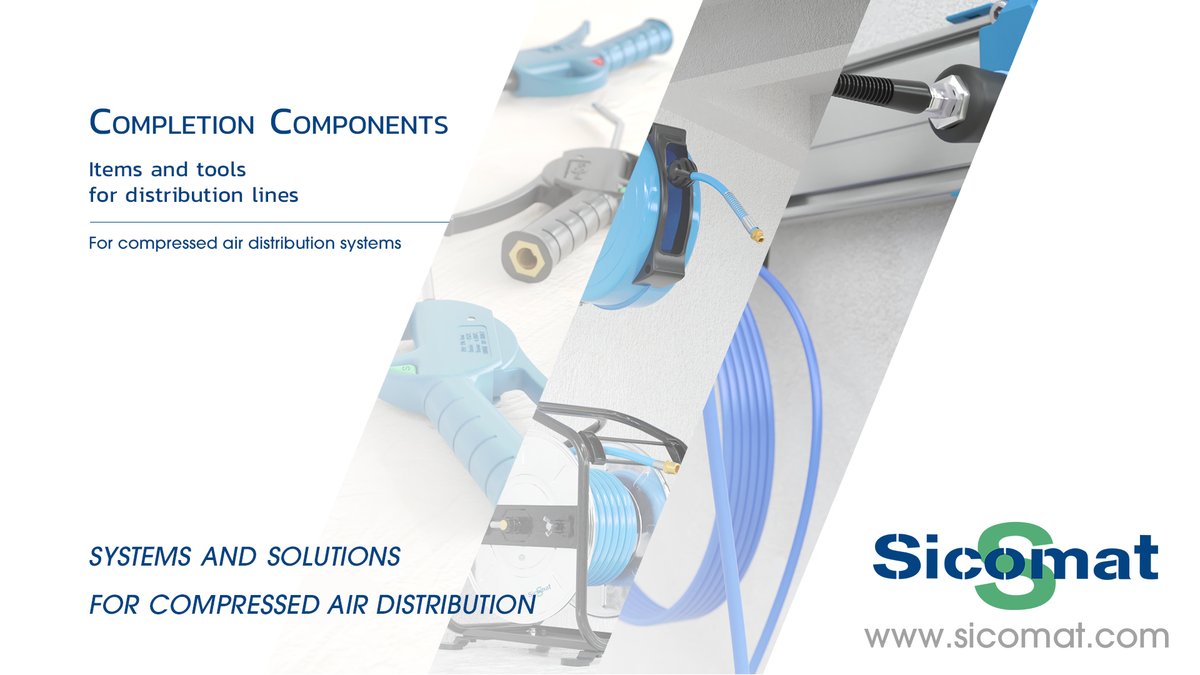 SicomatSrl's tweet photo. 𝗦𝗶𝗰𝗼𝗔𝗶𝗿 𝗟𝗶𝗻𝗲 - 𝗖𝗼𝗺𝗽𝗹𝗲𝘁𝗶𝗼𝗻 𝗖𝗼𝗺𝗽𝗼𝗻𝗲𝗻𝘁𝘀
Items and tools for distribution lines

Our Completion components offer a full range of items to complete the distribution line

Visit https://t.co/XuQmDaFmqC
#sicomat #compressedair #ariacompressa https://t.co/Eml3zltqPl