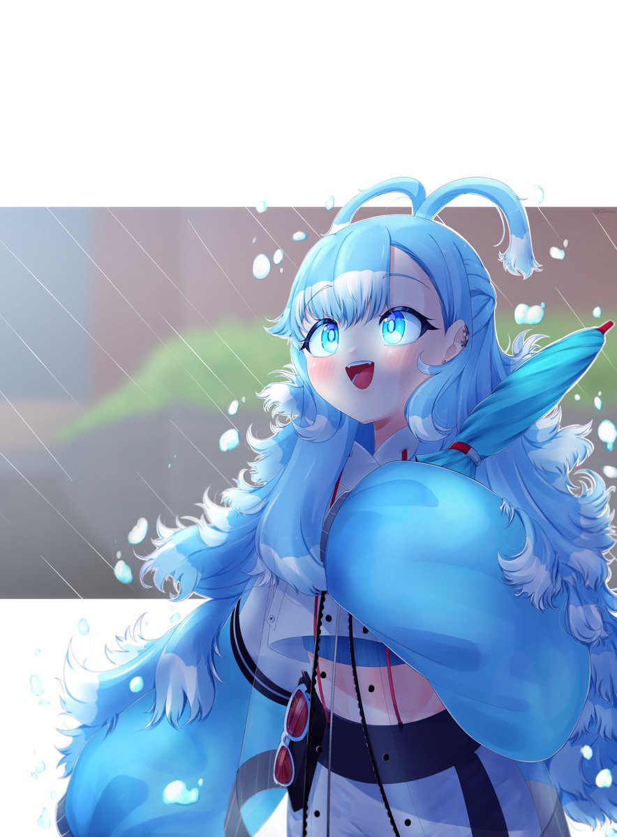 「It's raining!
#AeruSeni 」|KGhazir (comms: FULL)のイラスト