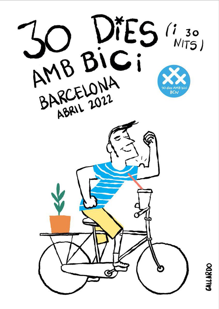 30diesambbici's tweet photo. Arriba el #30diesambbici 🚲🚲🚲 2😀22 i les seves #30nitsambbici 💪
Agafa un d’aquests cartells de @capitanGallardo i comparteix-lo al teu perfil d’Instagram. 
Participa i difon: posa la teva baula a la cadena 👇#ambbici #bicibcn #30diasenbici #30dob #30daysofbiking https://t.co/9Rfqt1qC3s
