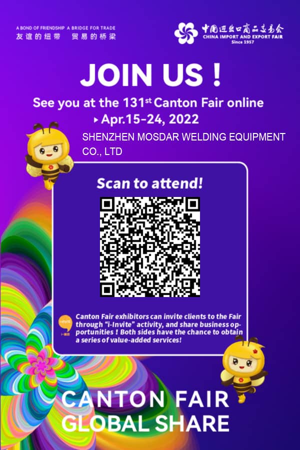MosdarWelding's tweet photo. The 131st session of Canton Fair will be held from April 15th to 24th online, we sincerely invite you to visit our page. Scan the QR code and join us. 

#mosdar #mosdarwelding #weld #welding #welder #newwelder #mig #migweld #migwelding #digital #highefficiency #fcaw #fcawwelding https://t.co/OgHPkm2IXR