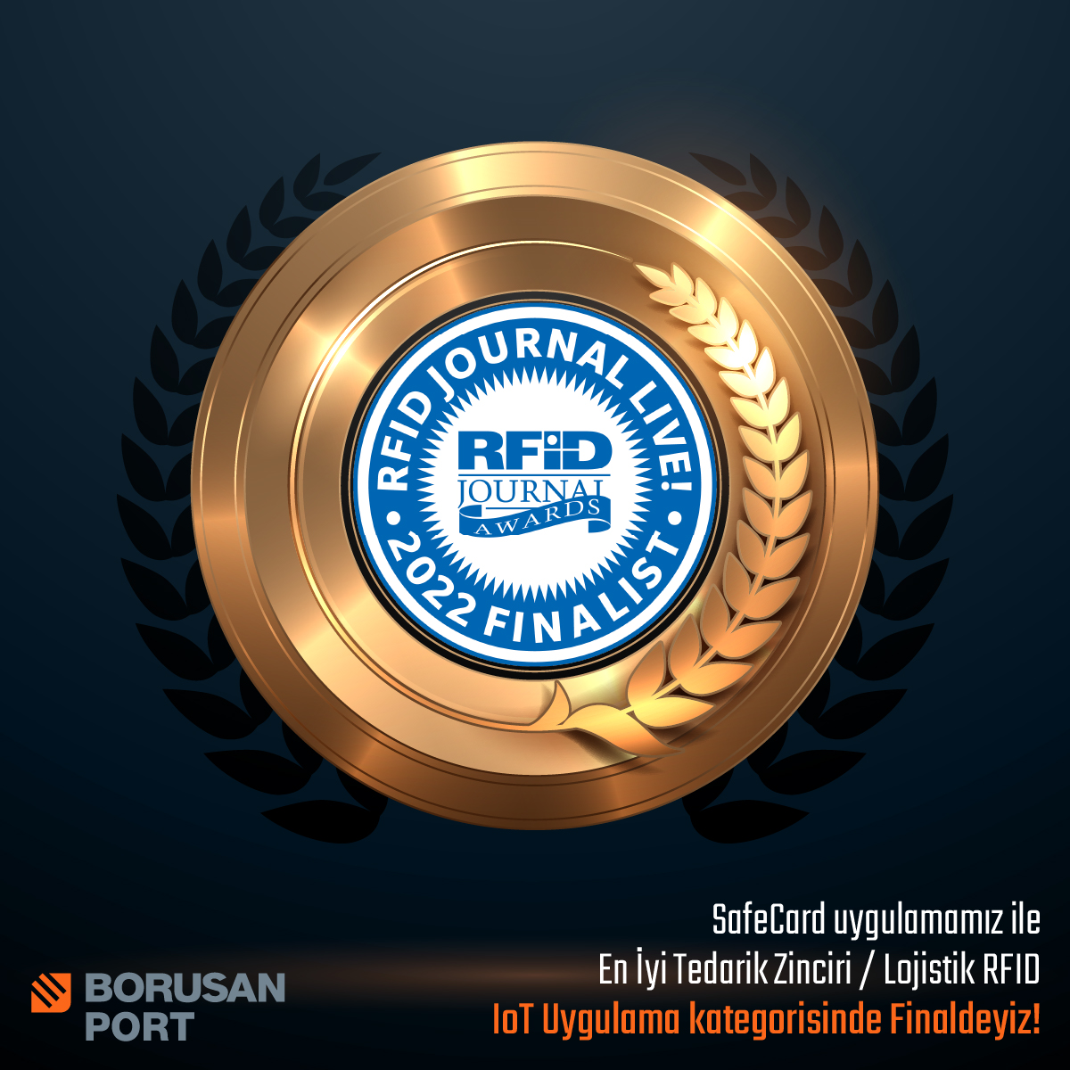 borusanport's tweet image. SafeCard uygulamamız ile 2022 RFID Journal Ödülleri “En İyi Tedarik Zinciri/ Lojistik RFID/IoT Implementation” kategorisinde finaldeyiz! 
#IoTtechnology #borusanport #safecard