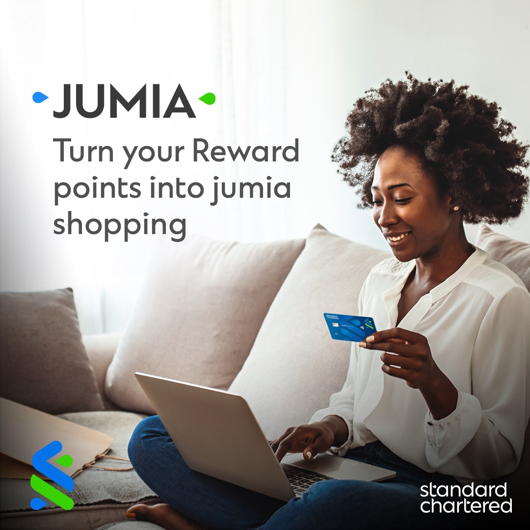 StanChartUGA's tweet photo. We have great news! You can now use the points accumulated from using your Standard Chartered Visa debit card to shop on @JumiaUganda, thanks to our #SC360Rewards program. So, what are you buying first?

T&amp;Cs apply. https://t.co/4bh1v6rZuA