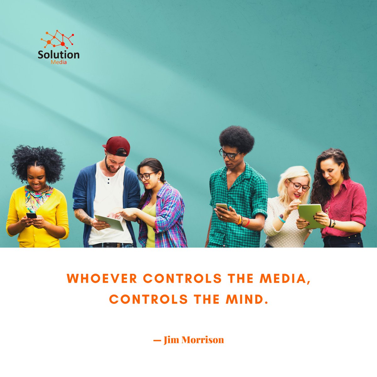 SolutionMedia06's tweet photo. Whoever controls the media, controls the mind. 

— Jim Morrison

@SolutionMedia06 

#solutionmedia #brandconsultant #brandmanagement #advertising #marketing #brandreputation #brandvisibility #mediarelations #mediaconsultingservices #nigeria https://t.co/LpCdIr3d36