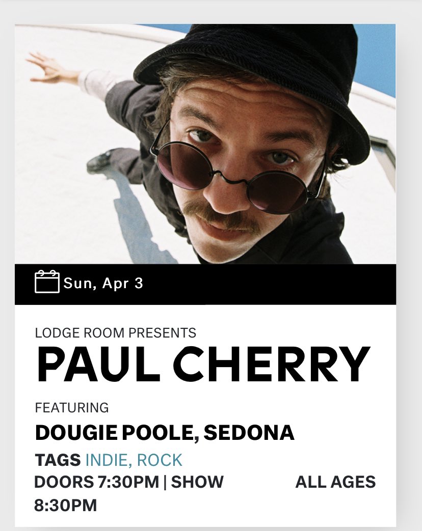 kucr883fm's tweet photo. 🚨Ticket giveaway‼️For a chance to win a pair of tix to see Paul Cherry 🎶🎶 at the Lodge Room on 4-3-22 🎉(1) follow us! (2) Click like (3) Send email to rsvpkucr@gmail.com with your name as it is on state issued photo ID, and please include #paulCherry in the email. Good luck https://t.co/faUrStmZNB