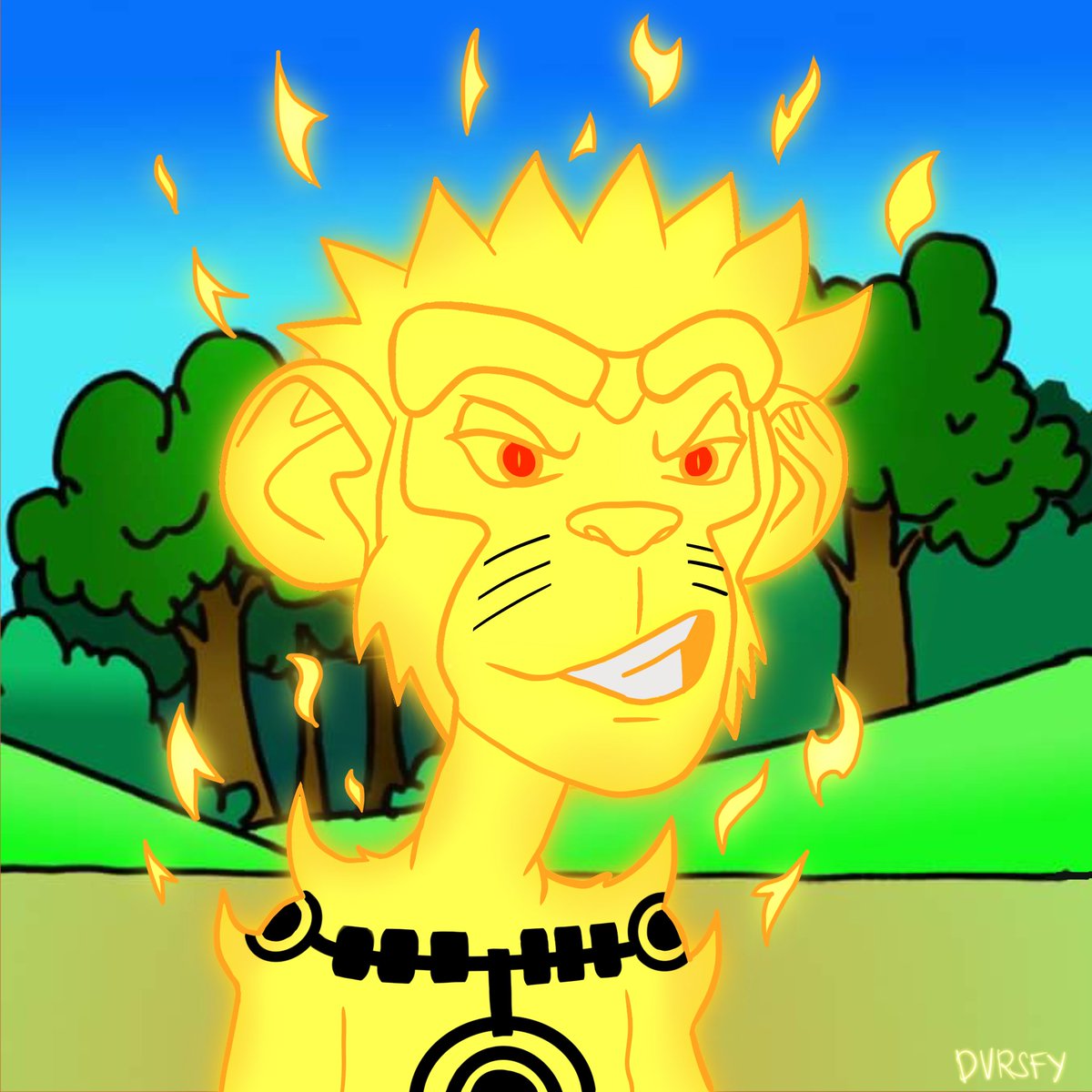 DVRSFYGAMING's tweet photo. NARUTO APE FELLA!

@FellowApes #fanart https://t.co/jCvdQwEU21