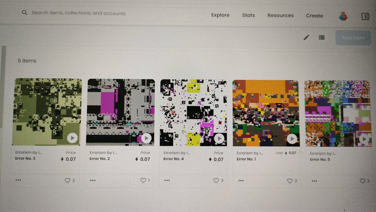 ezraigor's tweet photo. Yoooo #NFTCommunity
Five Errors are already dropped on #ERRORISM
1 sold
🔥
Join the Error Family
⬇️⬇️
https://t.co/EL5WRz8aCs
#ProbablyNothing https://t.co/4v7A2Sa6KI
