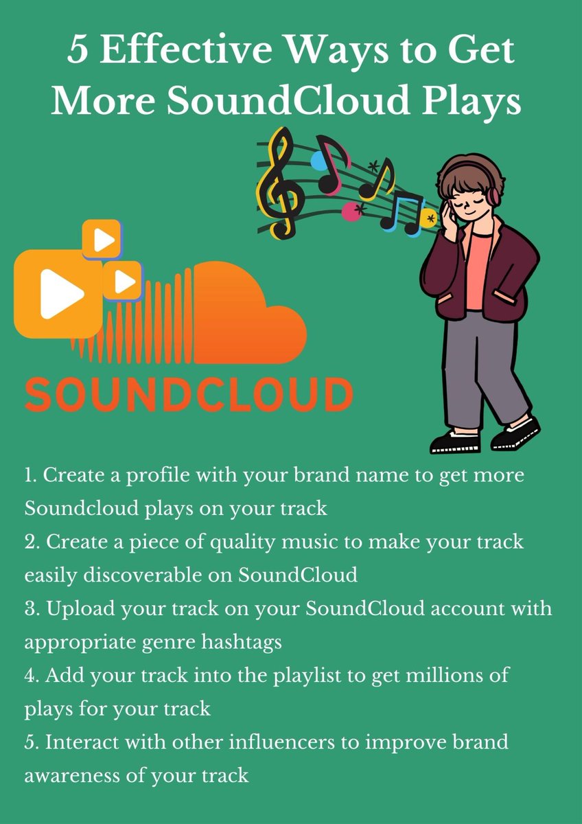 RubyJac20088239's tweet photo. 5 Effective Ways to Get More 
https://t.co/LL81XVfy9y SoundCloud Plays 
#SoundCloud #rapper #musicproducers #soundcloudplays #music #tracks #musicartist
#musicians #Thursday https://t.co/Tf76kvxeC1