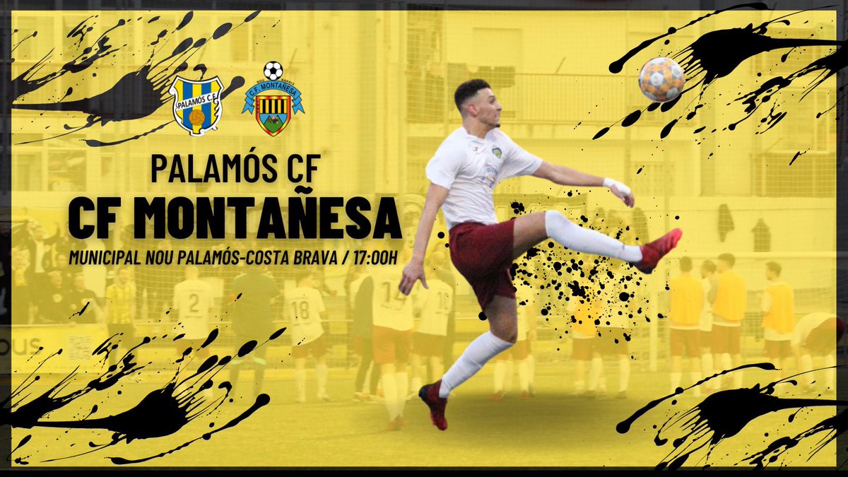 ‼️ SEGUIR, PARA CONSEGUIR‼️
OS NECESITAMOS💛🖤 #SomLaMonta

🆚 Palamós CF
⏰ 17:00h
🗓 Domingo 3 de Abril
🏟 Mpal. Nou Palamos - Costa Brava
⚽️#1cat1 <a href="/Montanyesa1927/">CF Montañesa</a> 
🥁 @Irreductibles9b