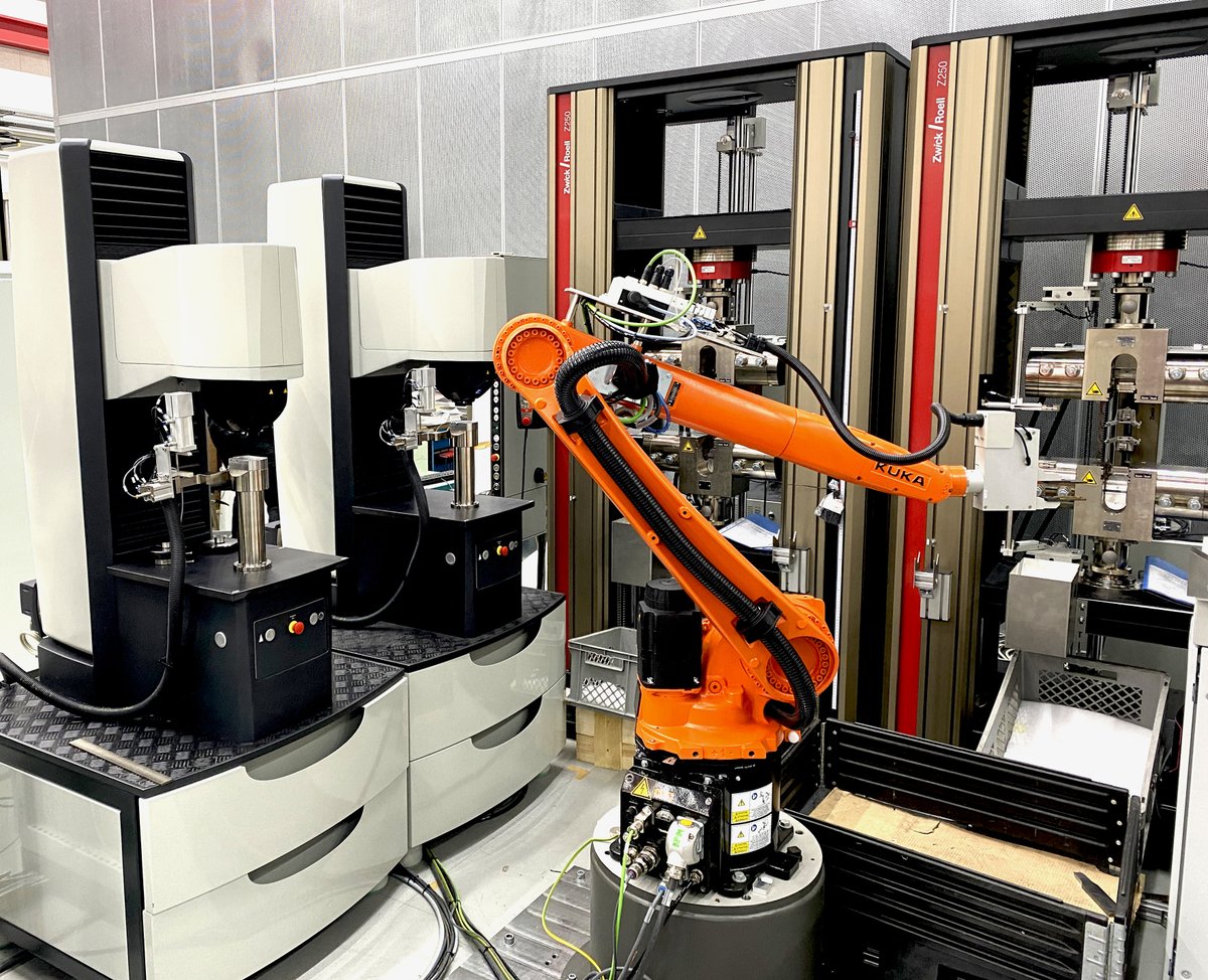 The best of two worlds - #tensile #testing machine AllroundLine combined with universal #hardness tester DuraVision in a fully-automated testing system #roboTest.

DuraVision: lnkd.in/gsDVH28
AllroundLine: lnkd.in/dfstREhi
roboTest: lnkd.in/dBQm-6N