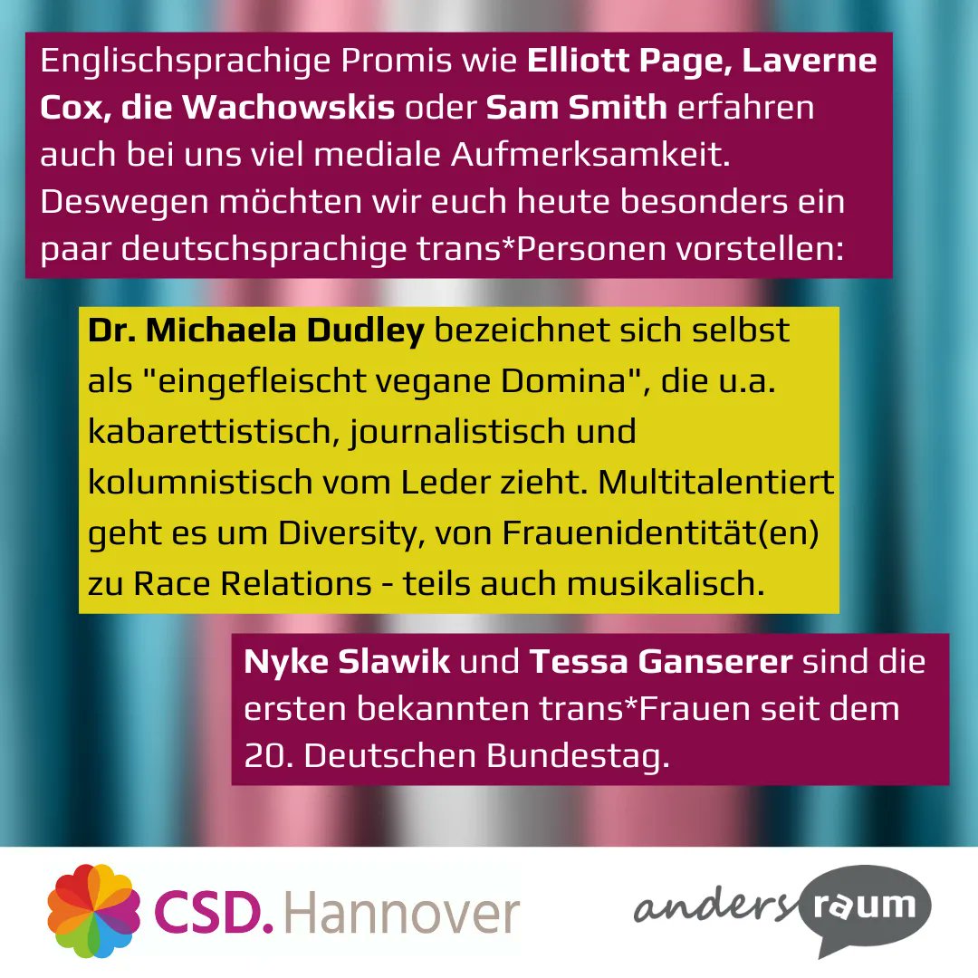HannoverCSD's tweet photo. Heute ist #TransDayOfVisibility! https://t.co/euOHPHPKoT
