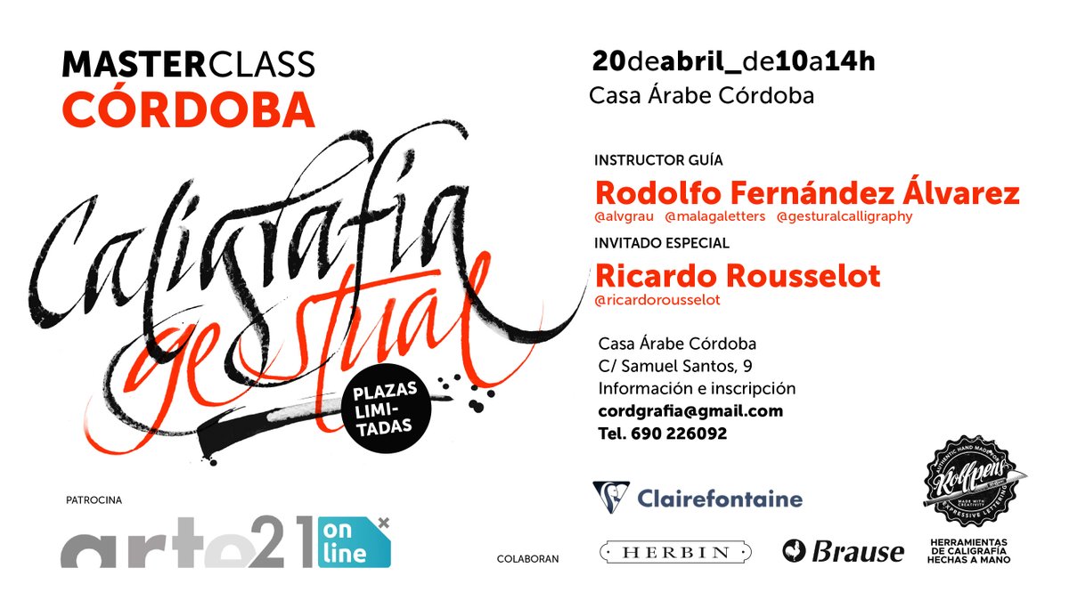 rolfpens's tweet photo. PLACES SOLD OUT A master class with the great master of international #calligraphy Ricardo Rousselot
PLAZAS AGOTADAS Una master Class junto al gran maestro de la #caligrafía internacional Ricardo Rousselot #rolfpenscalligraphy @rolfpens https://t.co/RH5GDevaLc