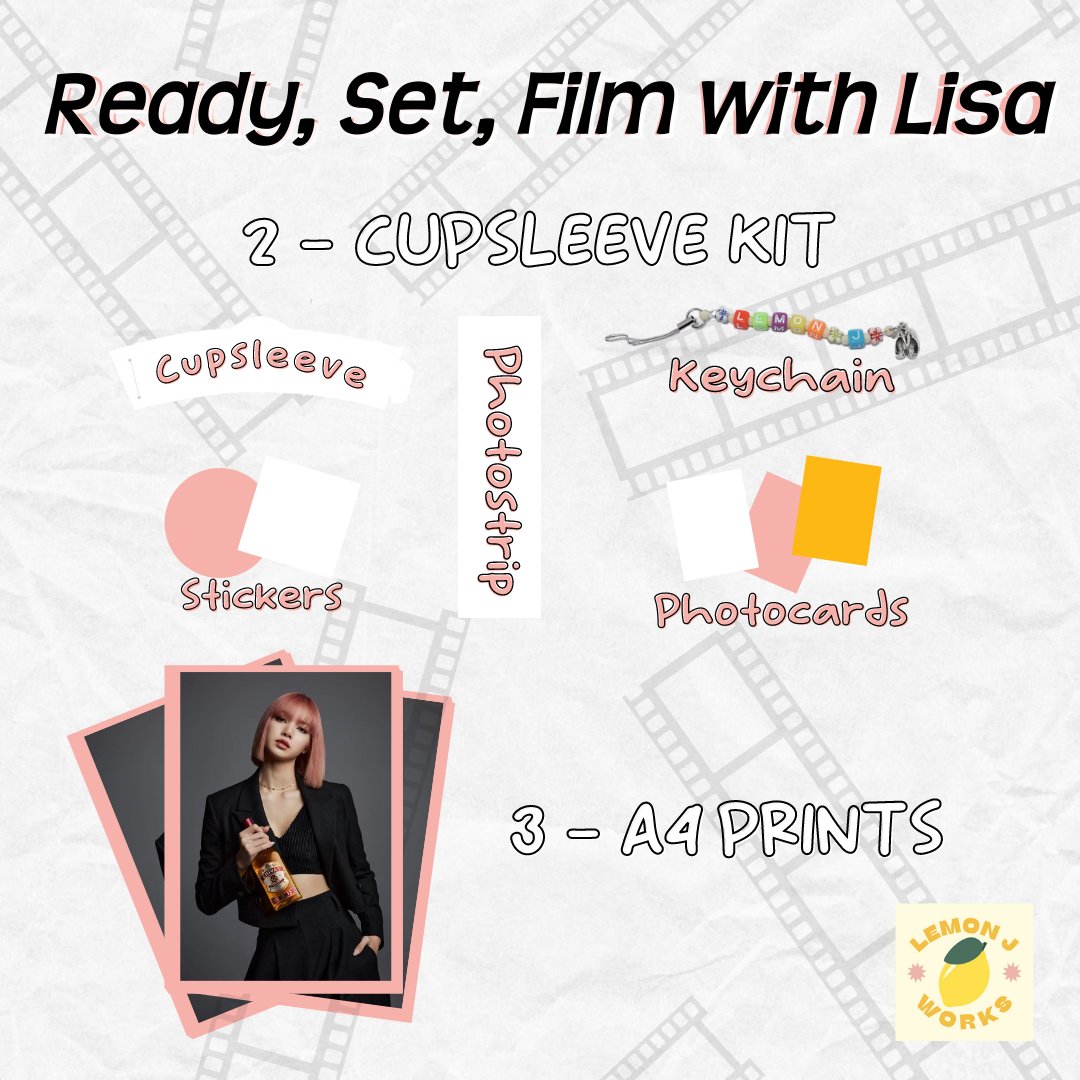 🍋 Here is a giveaway for all LALISA fans out there! Giving away 3 A4 LISA Prints and 2 #FilmingWithLili cupsleeve kit

- Follow <a href="/lemonjworks/">🍋 Lemon J Works (shopee is open)</a> 
- Like &amp; RT this post
- Drop your favorite LISA picture!
- PH only 🇵🇭 
- ends on April 8, 12mn

#SuperstarLalisaDay #LovingLisaDay #LISA
