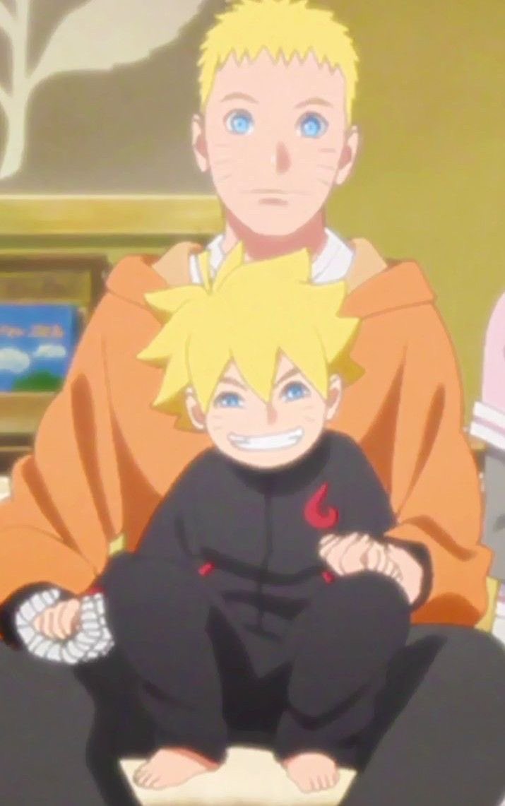 This the cutest picture between naruto and boruto