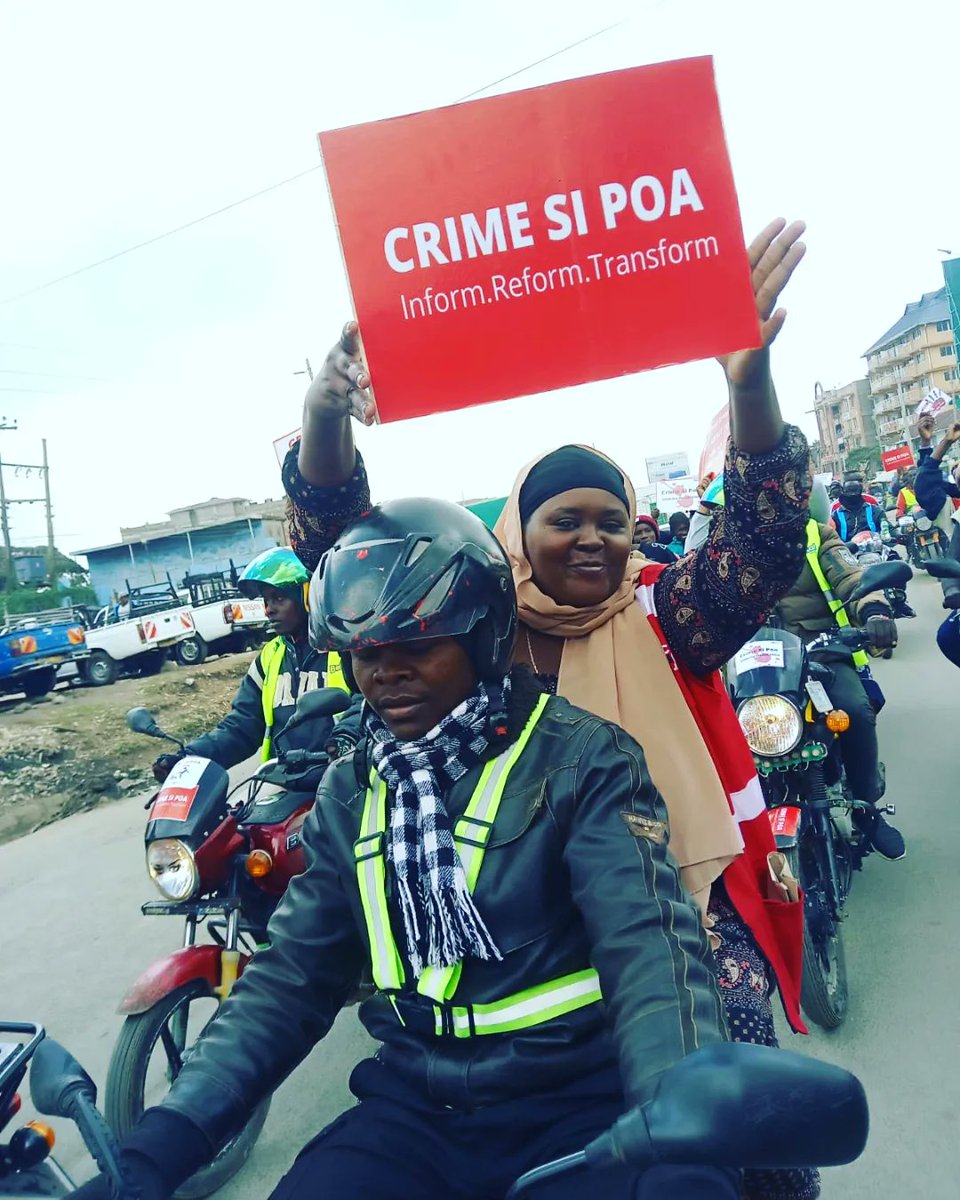 CrimeSiPoaKenya's tweet photo. A ride against crime campaign led by Boda Boda riders and youth kicks off in Rongai @KajiadoGov. The area chief @InteriorKE and OCS @NPSOfficial_KE are among leaders who have joined youth as they take to the streets to create awareness against crime.
#BuildingVoices
#CSPinRongai https://t.co/M7QbZRKhjG