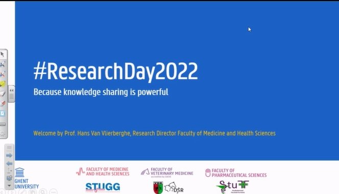 christophestove's tweet photo. Today is #ResearchDay2022, a joint (on-site) initiative by 3 #ugent Faculties (@ugent_fge, @UGent_Pharma, @UGent_VetMed), with, importantly, also involving students in the organization.
Exciting program (partially live-streamed) can be found at https://t.co/nWY2waeEw7. https://t.co/Mw34aCHXvl