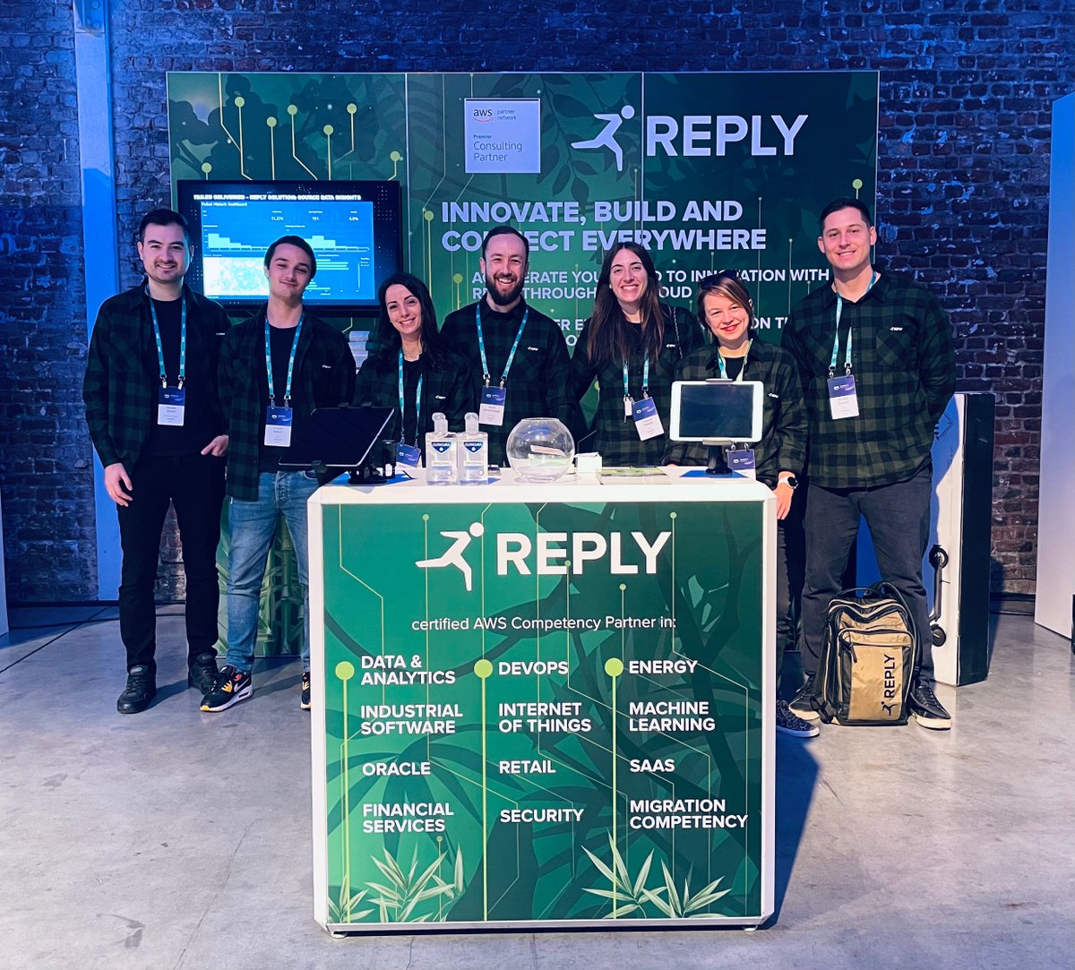 Reply_UK's tweet photo. Today we are at #AWSSummit Brussels. Pop by our stand, meet the @SprintReply team to know more about Cloud Computing and AI. Do not miss the chance to attend the CCASE (Contact Centre Analytics Service Experience) Live Demo, presented by Linda Bano at 1.25pm. #awspartner https://t.co/ivKIRapA22