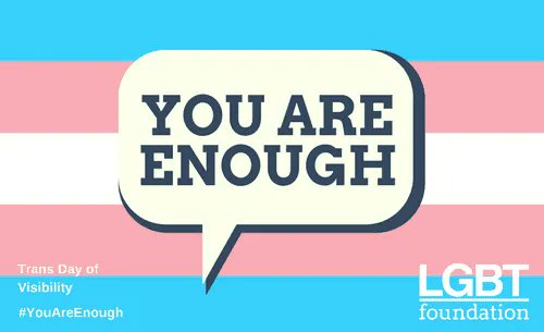 anniemarydixon's tweet photo. It's international #TDOV today. Let's raise awareness of the discrimination faced by trans &amp; non-binary people in their access to  &amp; experience of healthcare. #YouAreEnough  Be an Ally &amp; learn about the struggles trans and non-binary people face daily. @YourEDIDude  @kelly_bowden https://t.co/3NJFId5lwd