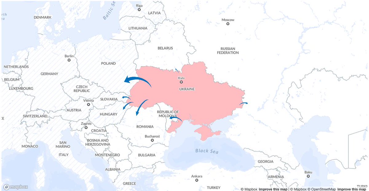 nexta_tv's tweet photo. More than 4 million people have been forced to leave #Ukraine because of the war. 

More than 2.3 million of them, according to the #UN, have crossed the border into #Poland. https://t.co/m7GWiQbayf