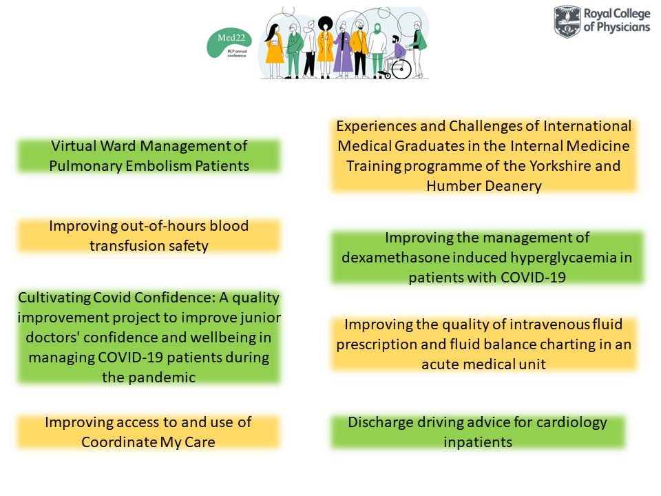Looking forward to chairing the IMT QI Showcase session @RCPhysicians Medicine 2022 conference in Liverpool this PM. Great to hear the oral presentations from all our regional IMT winners 👇 Good luck 🤞 Thx Tun & Megan for helping! @j59dd @lungsatwork bit.ly/3lNlIbf