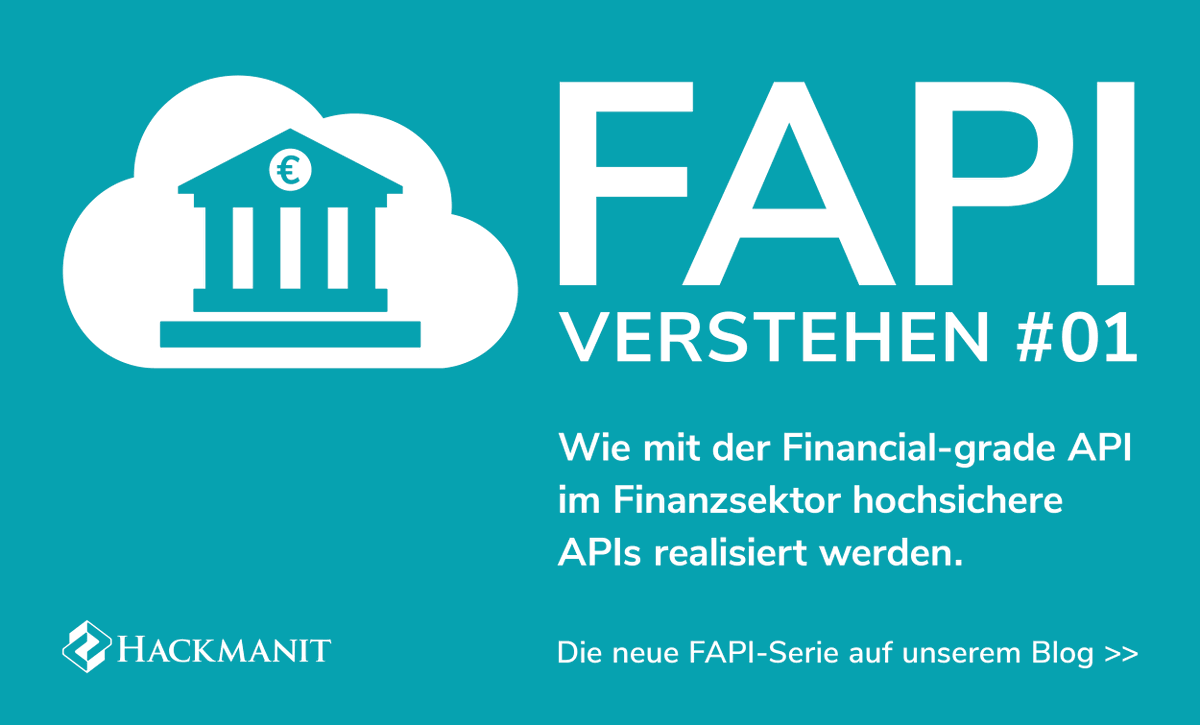 hackmanit's tweet photo. New German blog series “FAPI verstehen” starts today.

Part #01 “Wie mit der Financial-grade API im Finanzsektor hochsichere APIs realisiert werden”

Learn about the insecurity of #screenscraping and find a better solution for your high-secure #APIs.

🌐 https://t.co/p8UtNfTnfU https://t.co/h6Txu0ymrQ