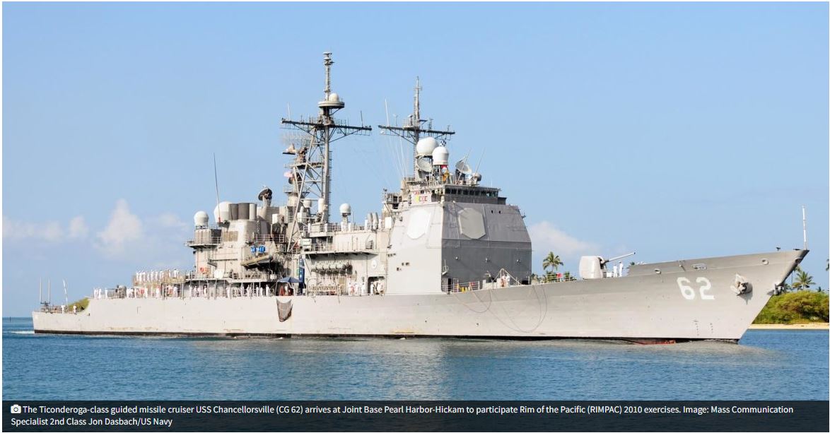 NavyClippings's tweet photo. The US Navy is set to decommission five of its Ticonderoga-class guided-missile cruisers following the passage of the government’s 2022 defense appropriations bill. 

The  #navy #navyclippings #navynews #submarine #corvette #frigat #aircraftcarrier

https://t.co/ZJfaNma9KI https://t.co/9bZQNeUiRU
