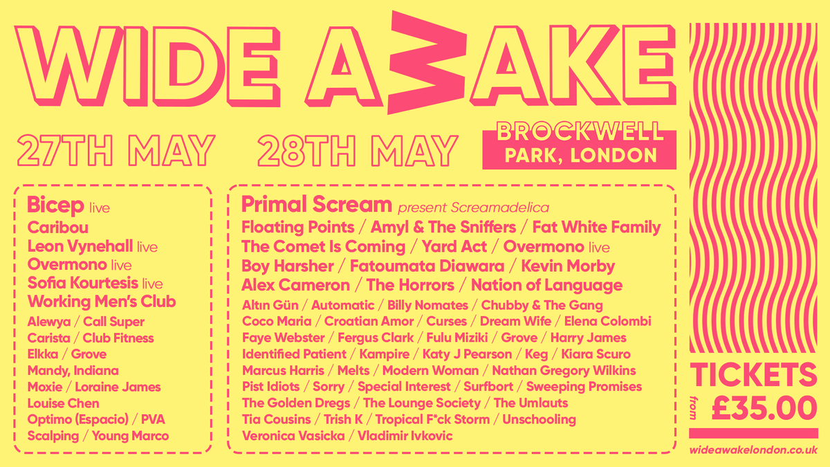 Wide Awake (@wideawakeldn) on Twitter photo 📢NEW LINE UP ADDITIONS. 📢 <a href="/amylandsniffers/">Amyl and The Sniffers</a> <a href="/notionofanguish/">Nation Of Language</a> <a href="/PistIdiots/">Pist Idiots</a> and more join Saturday's bill. Tickets 👉 bit.ly/2py649T 📢NEW LINE UP ADDITIONS. 📢 <a href="/amylandsniffers/">Amyl and The Sniffers</a> <a href="/notionofanguish/">Nation Of Language</a> <a href="/PistIdiots/">Pist Idiots</a> and more join Saturday's bill. Tickets 👉 bit.ly/2py649T