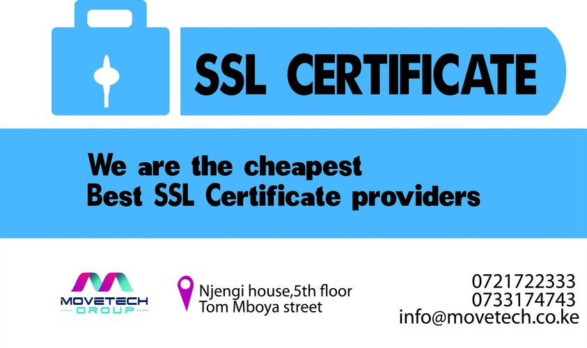 movetechsol's tweet photo. SSL certificate are the easiest way to protect private information that have been submitted to your website or any other sensitive data of any kind. Buy the SSL certificate to secure all data on your website
📞0721722333/0733174743
📧:info@movetech.co.ke
#movetechsolution TheBBI https://t.co/MdOShl5TtT