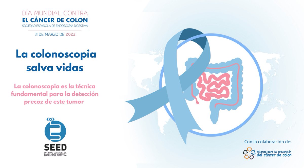 La #colonoscopia SALVA VIDAS. La colonoscopia es la técnica fundamental para la detección precoz de este tumor #cancerdecolon <a href="/AlianzaColon/">Alianza Cáncer Colon</a> #WorldColorectalCancerDay #DíaMundialCáncerDeColon