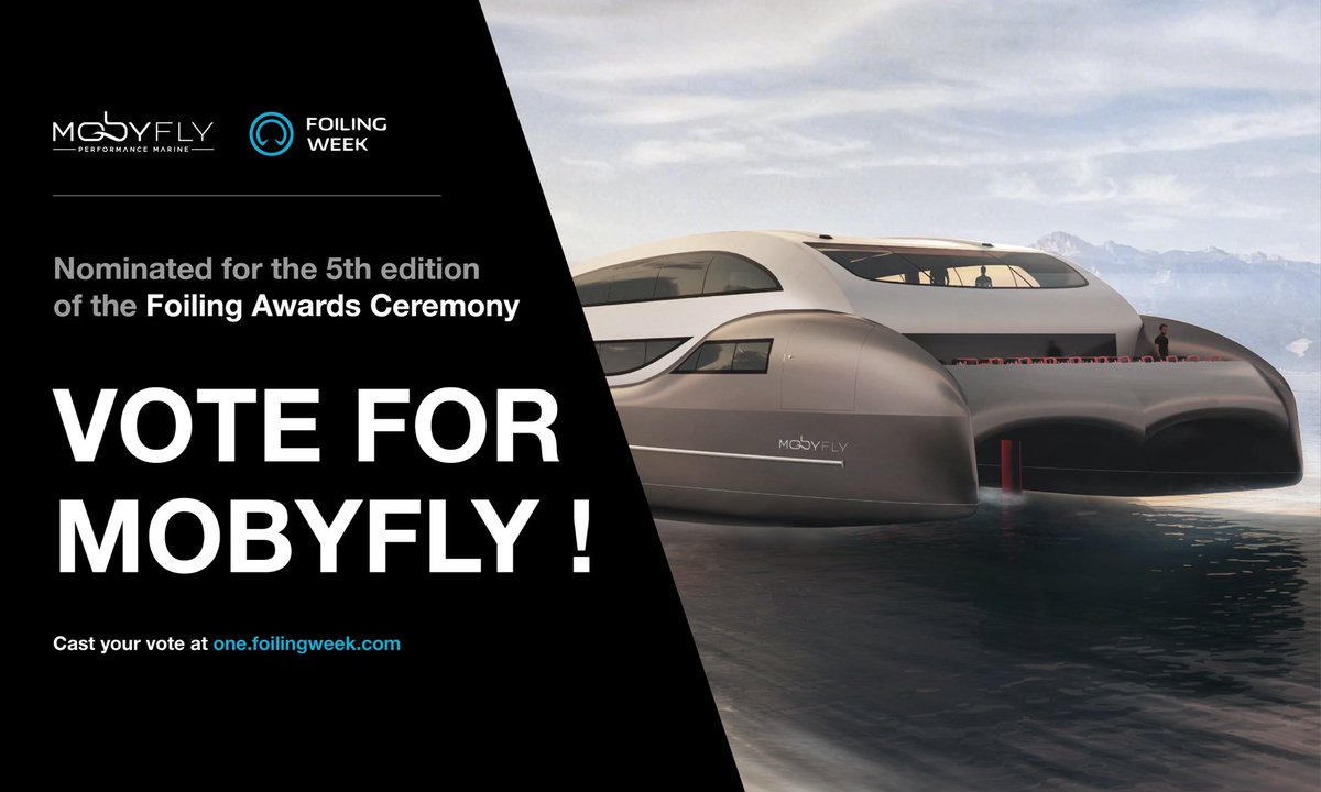 Mobyflyboats's tweet photo. @foilingweek 2022!

We are proud to have been nominated for the 5th edition of the Foiling Awards Ceremony which celebrates the best of the foiling industry.

🏆 We need your support to win 🏆

VOTE HERE (Commercial Vessels): https://t.co/Z9oXPISDKo

#foilingawards #foilingweek https://t.co/fsh5SL6Ks8
