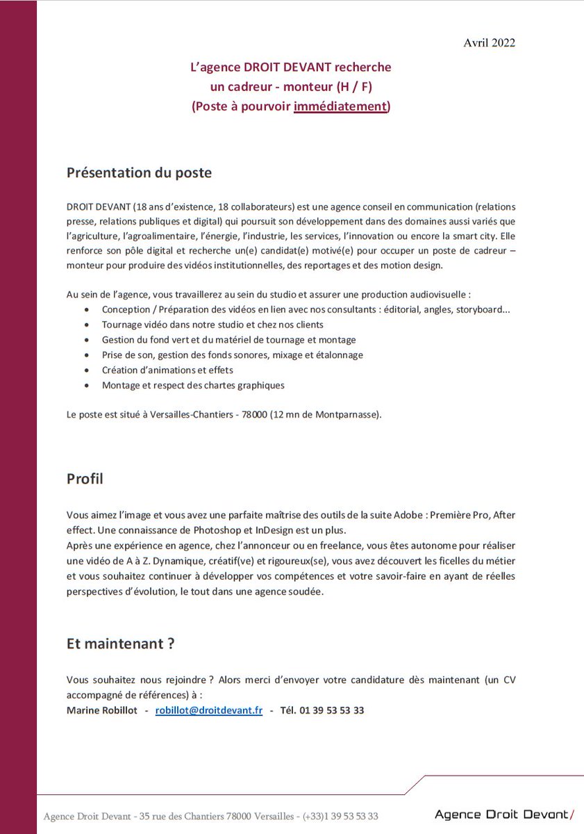 Agence DROIT DEVANT tweet media
