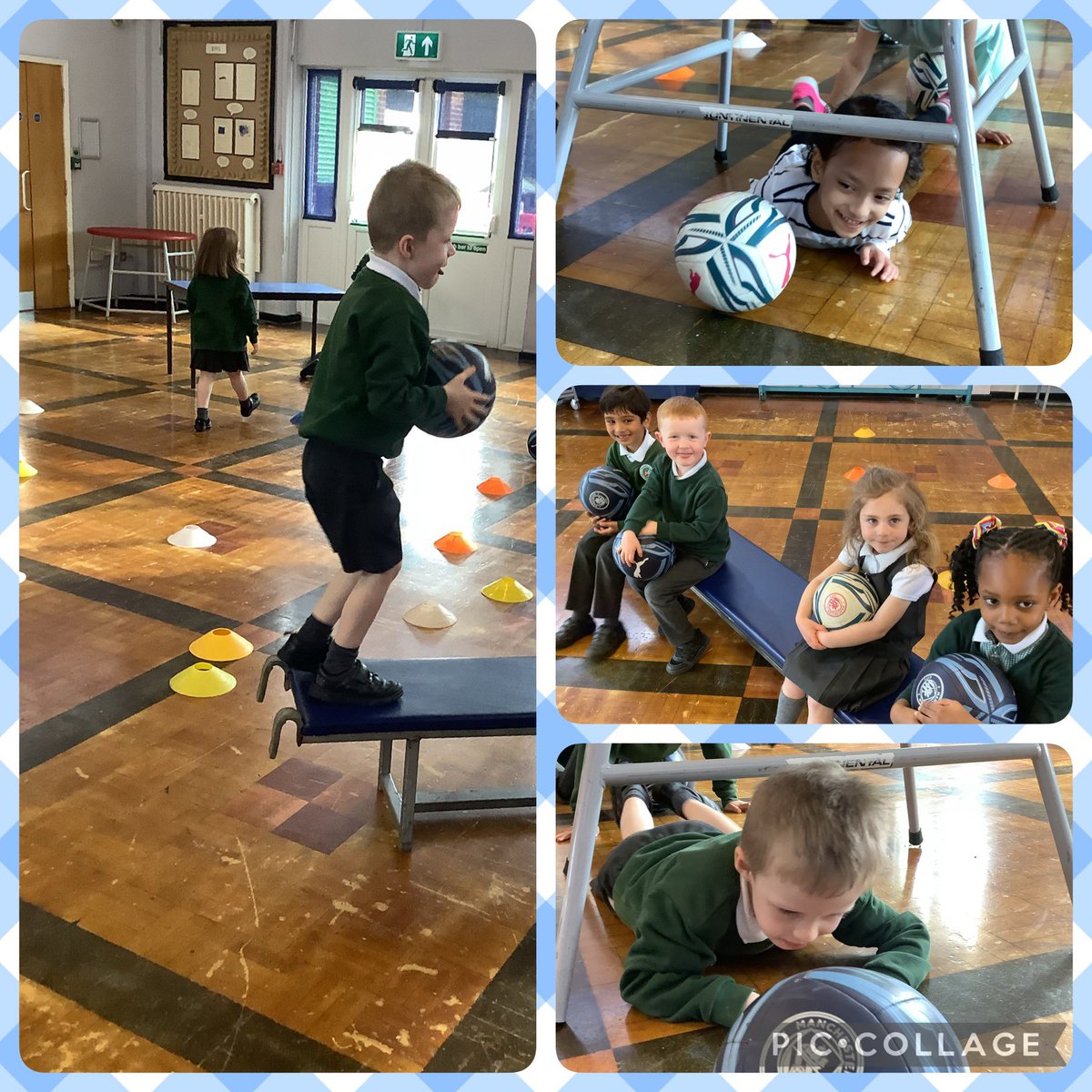 Reception had a brilliant sport session with Coach Kayvon this week. We uses our footballs as steering wheels to weave in and out of cones, jump over speed bumps, crawl under tunnels and walk over bridges ⚽️🚙. #SJSBPE #SJSBEYFS