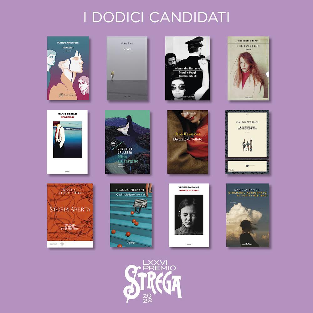 I dodici libri candidati alla LXXVI edizione del #PremioStrega