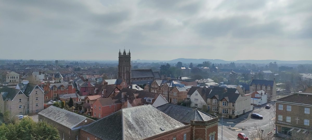Unique views over Taunton from this exciting new vantage point! 🌇 Fantastic to see our county town through new eyes. robertcooney.co.uk #PositiveTaunton #Taunton #Somerset