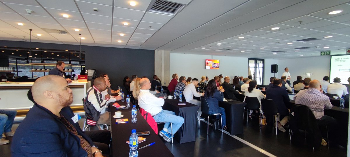 CashNSport's tweet photo. Great turnout at the Nielsen Sports South Africa breakfast in Cape Town.

@Jean_willers, Nielsen Managing Director presenting incredible insights on how fans are changing the sports business landscape

Cant even tell you the size of the butterflies in my stomach right now 🦋🦋 https://t.co/FPVCRFVThk