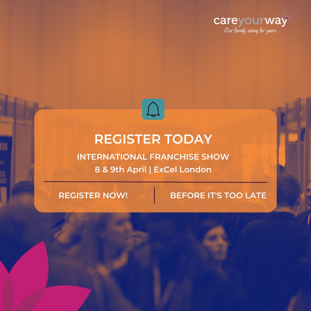CareYourWay's tweet photo. Are you going to the International Franchise Show, 2022? ๐๐
This year, we're excited to be attending the #IFS22 event in London, joining together to share the success of franchises across the country.
Register for your tickets today on the link shown below!
#franchise https://t.co/M5xSLVLEvf
