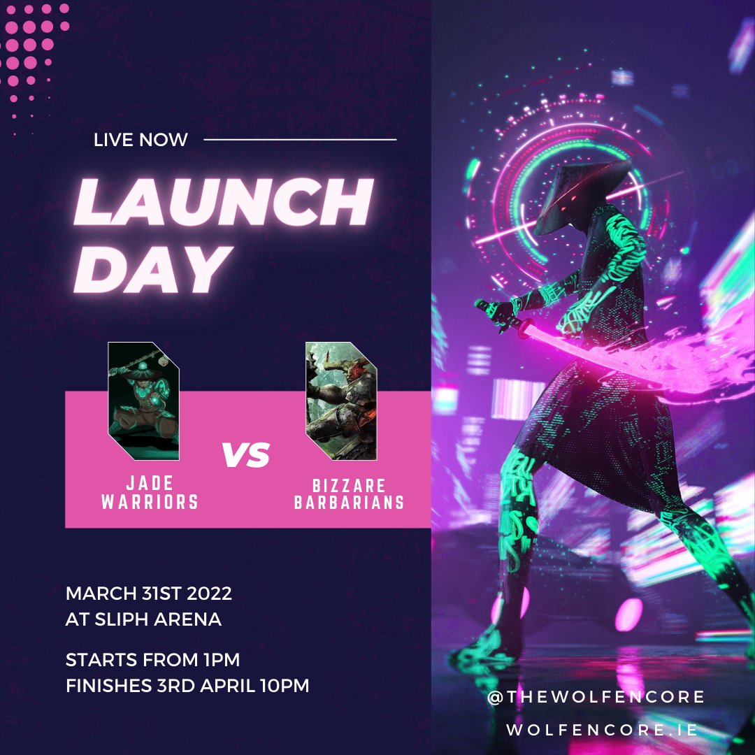 thewolfencore's tweet photo. Howlers, 

𝗜𝗧𝗦 𝗟𝗔𝗨𝗡𝗖𝗛 𝗗𝗔𝗬!

It's officially the launch of our community led e-sports event! Come and game with us and YOUR teams at the Sliph Arena! 

Don't want to come? Visit instore for free gaming goodies instead!

- TQ

#TUSStuart #esports #gaming #ireland #WE https://t.co/TSh1zjRId3