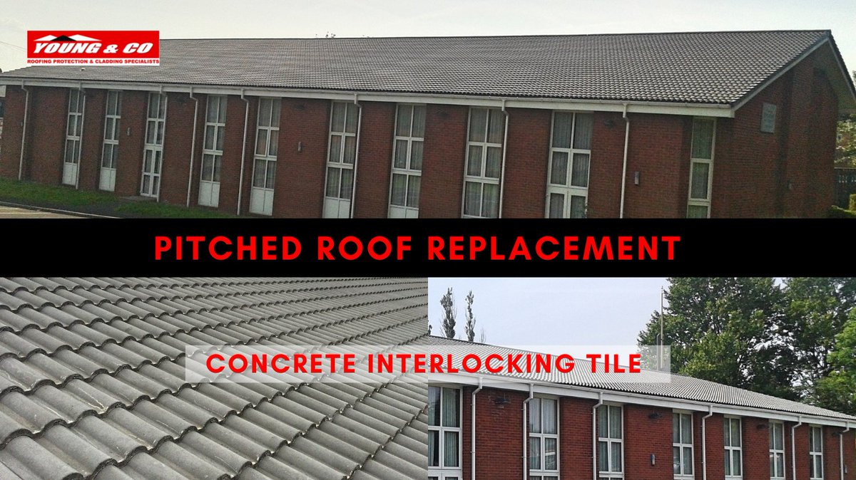 YoungCoRoofing's tweet photo. #ThrowbackThursday Pitched roof replacement with concrete interlocking tile at The Church of Jesus Christ of Latter-Day Saints in Oldham #Roofing #RoofReplacement #RoofTiling https://t.co/BbHUMRAwf8