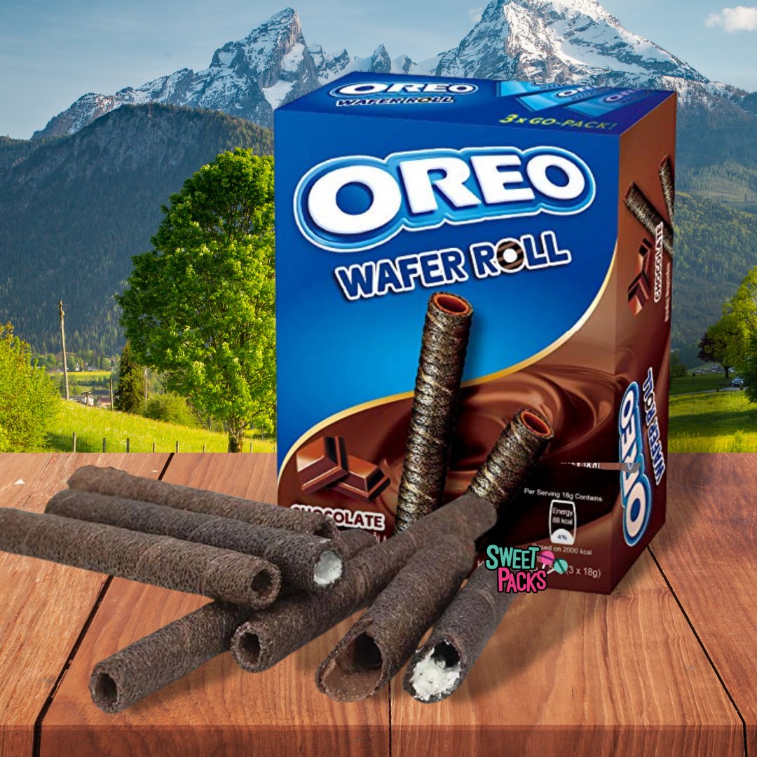 SweetPacksUK's tweet photo. Calling all Oreo Lovers! 📢🤩 
Oreo flavoured wafer rolled up with a chocolate creme inside, creating the right mix of crunchy &amp; creamy! 🤤
➡https://t.co/HzDf0vuQ01

#sweetpacks #snacks  #sweets #chocolate #americansweets #americansnacks #oreo #wafer #oreowaferroll https://t.co/KVKUBG1lcH