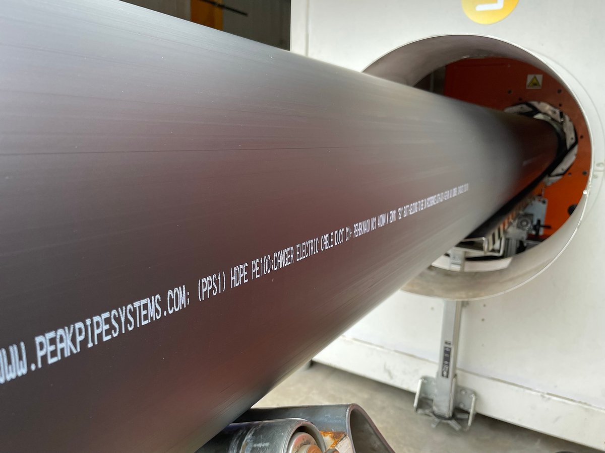 912m of 400mm SDR11 C1+ electric cable ducting for a high profile HDD project drilling from Carradale to Isle of Arran.

For all your ducting enquiries please contact our knowledgable sales team | sales@peakpipesystems.com | 01246 262 702

peakpipesystems.com/electric-cable…