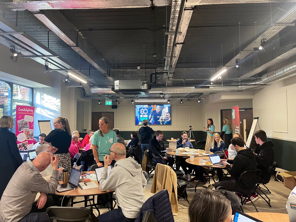 Our #NoCode #Hack is kicking off! 🚀

The teams and tech partners are getting stuck into building their no code solutions. 

#tech #event #leeds