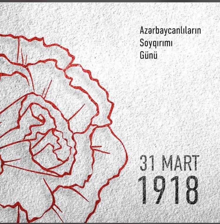 Gunay96685924's tweet photo. 31 march - Day of Genocide of Azerbaijanis. During those tragedy tens of thousands of peaceful civilians in Shamakhi, Guba, Baku were killed….armenians continued barbaric acts and ethnic cleansing in Karabakh, Zangazur, Nakhchivan, Shirvan, Irevan…. https://t.co/V1uISXFNgM