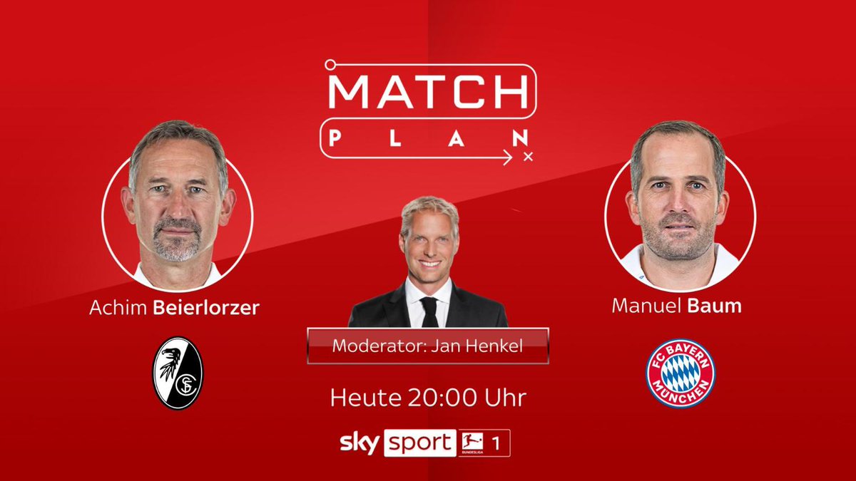 SkySportDE's tweet photo. #Matchplan blickt heute auf #SCFFCB. 👀

@Jan_Henkel_ESP analysiert mit Achim Beierlorzer und Manuel Baum die Teams. #skybuli https://t.co/XzYYqgzmSC